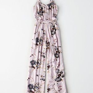 AMERICAN EAGLE LILIAC FLOWER CULOTTE JUMPSUIT